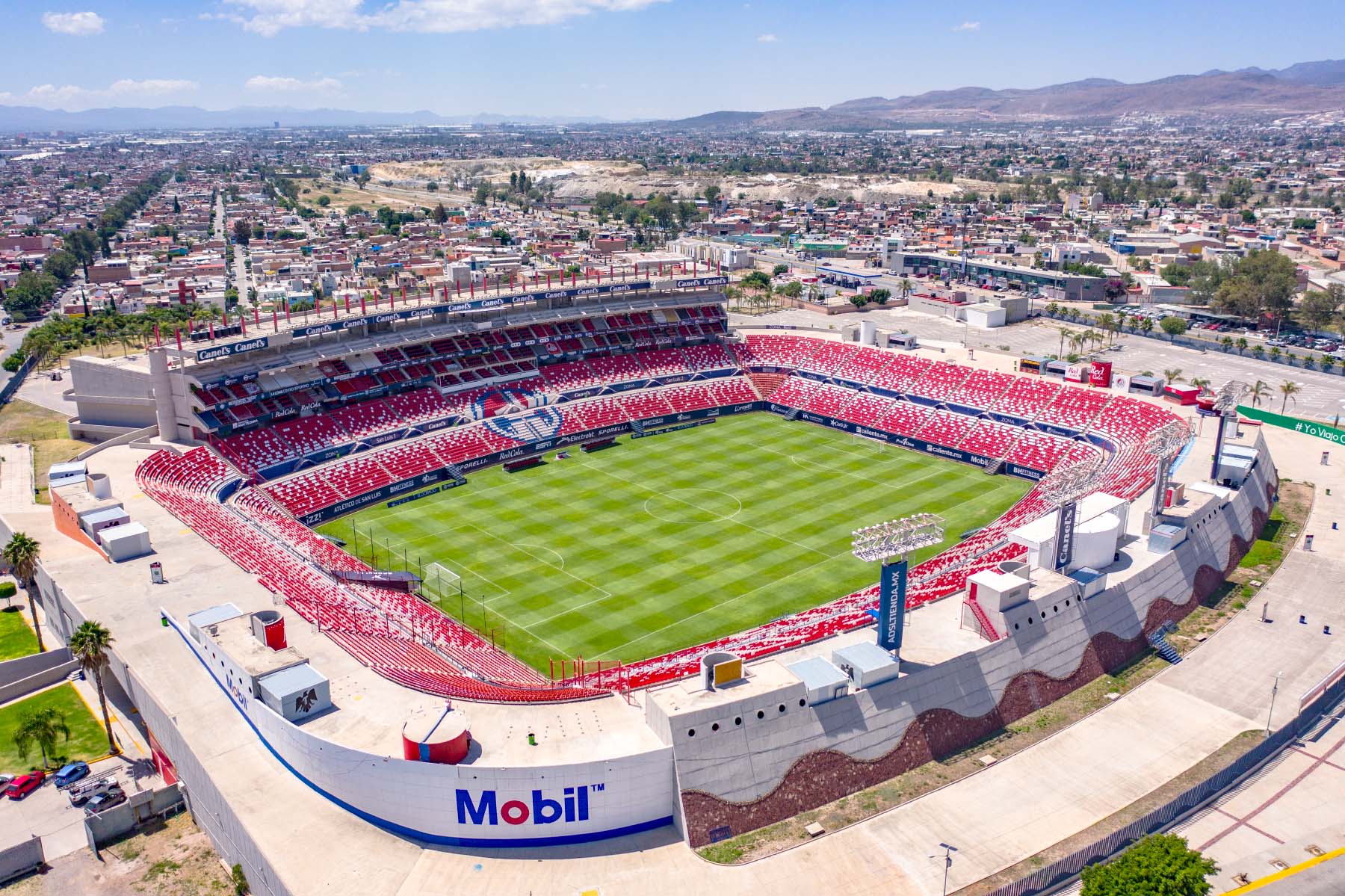 Fotografía aérea comercial del estadio Alfonso Lastras en San Luis Potosí